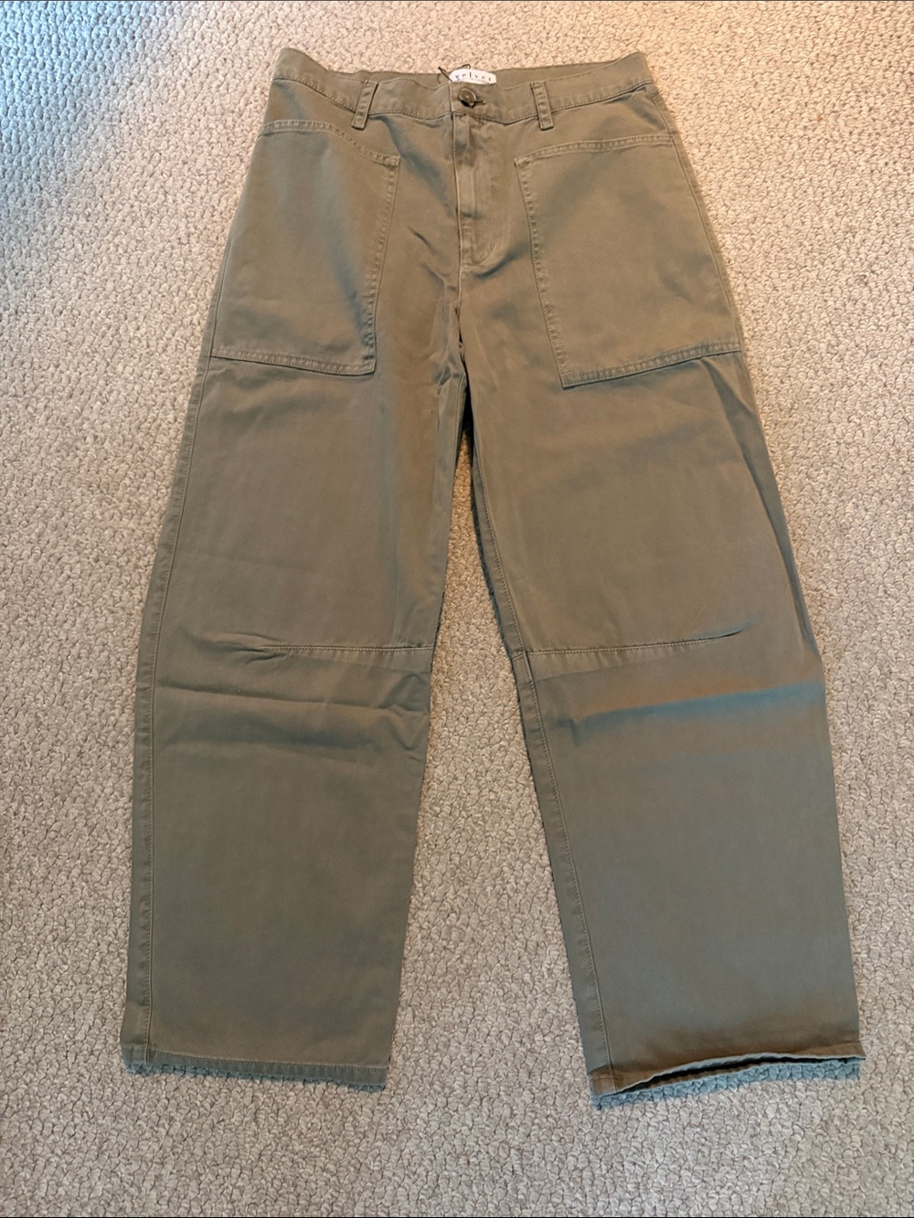 Velvet by Graham & Spencer Military Olive Cargo Trousers